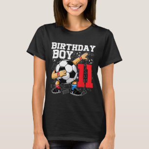 T-shirt Anniversaire de 11 ans pour garçons football socce