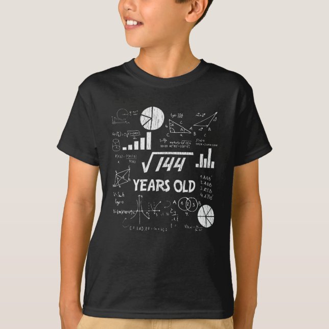 T-shirt anniversaire de 12 ans Geeky Math 12e anniversaire (Devant)