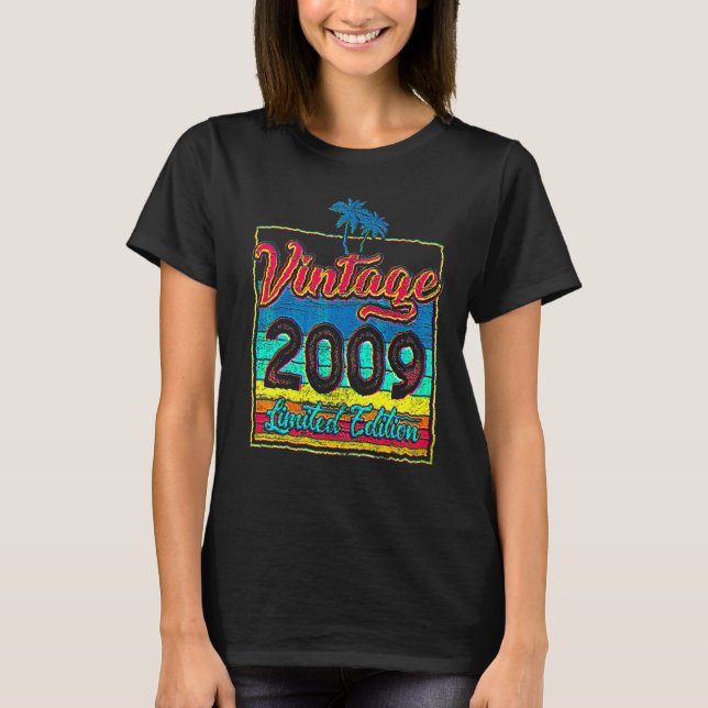 T-shirt Anniversaire de 13 ans Vintage 2009 (Devant)