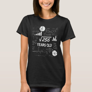 T-shirt anniversaire de 16 ans Geeky Math 16e anniversaire