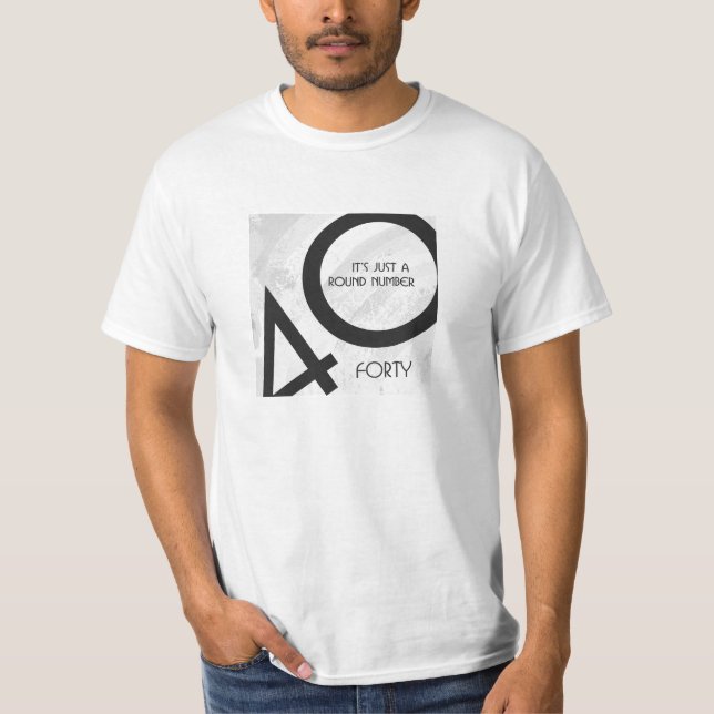 T-shirt Anniversaire de 40 ans, une décennie blanche (Devant)