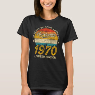 T-shirt anniversaire de 51 ans 1970 stupéfiant depuis 51e 