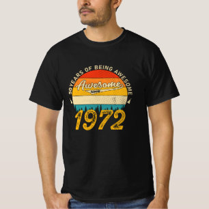 T-shirt anniversaire de 53 ans 1972 Magnifique 53e anniver