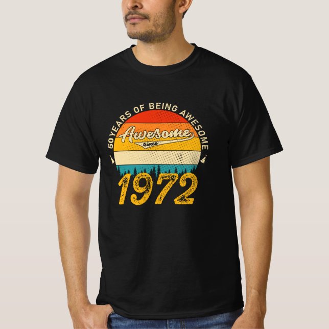 T-shirt anniversaire de 53 ans 1972 Magnifique 53e anniver (Devant)