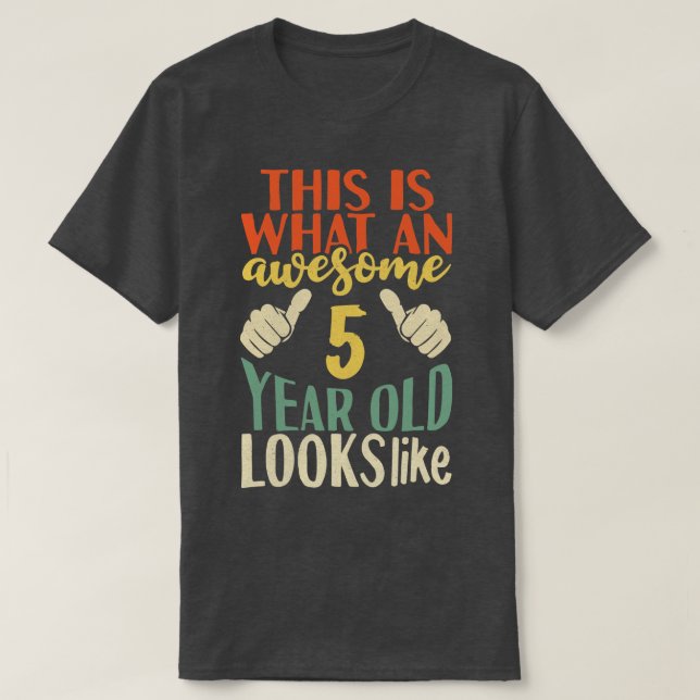 T-shirt anniversaire de 5 ans (Design devant)