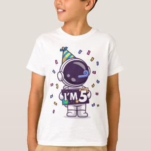 T-shirt Anniversaire de 5 astronautes
