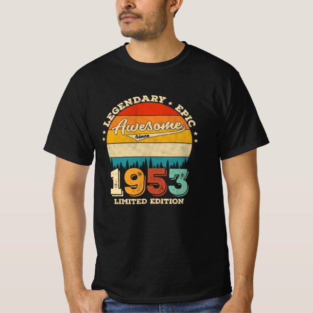 T-shirt anniversaire de 72 ans 1953 Magnifique 72e anniver (Devant)