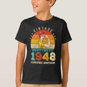 T-shirt anniversaire de 77 ans 1948 Vintage 77e anniversai
