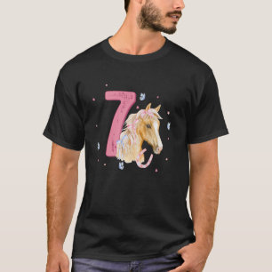 T-shirt Anniversaire de 7 ans de cheval Sept Bday 7 ans An