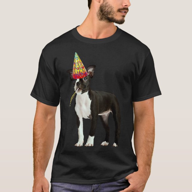 T-shirt Anniversaire de Boston Terrier (Devant)