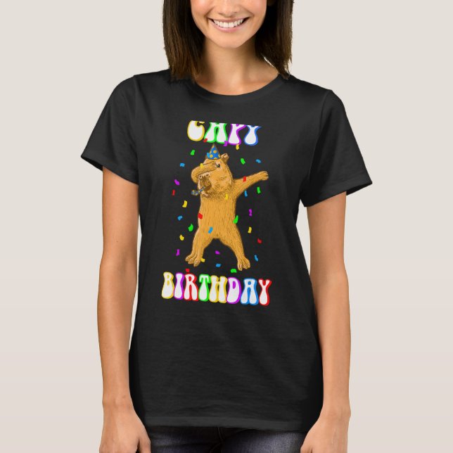T-shirt Anniversaire de Capybara Capy (Devant)