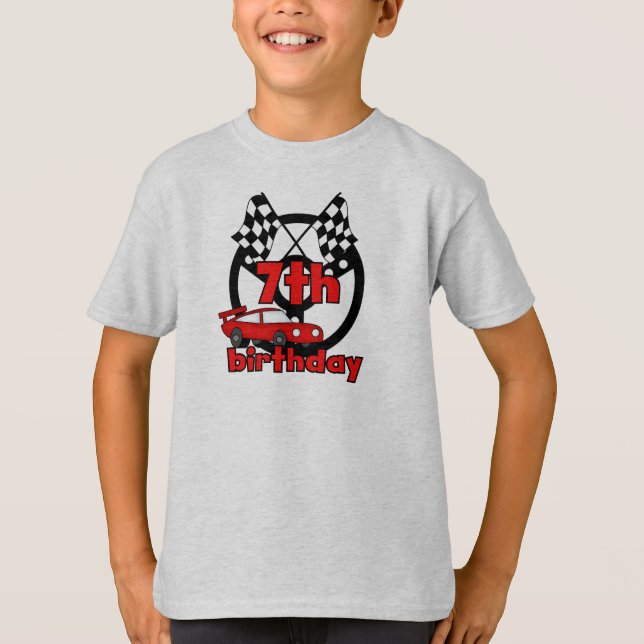 T-shirt Anniversaire de courses d'automobiles 7ème (Devant)