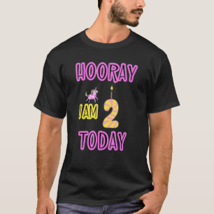 T-shirt Anniversaire de deux ans Hooray I M 2 Aujourd'hui