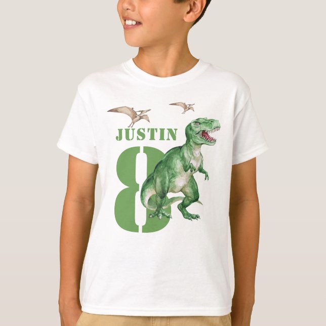 T-shirt Anniversaire de Dinosaur T Rex (Devant)