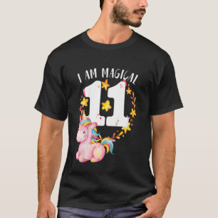 T-shirt Anniversaire de enfant 11 ans Garçon Numéro Fille