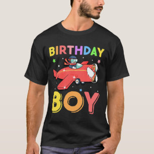 T-shirt Anniversaire de enfant Boy Pilote Penguin Avion An