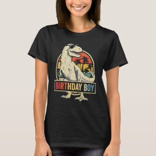 T-shirt Anniversaire de enfant Boys Dino Rex Dinosaur Boys