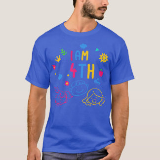T-shirt anniversaire de enfant de 4e année Journée des enf