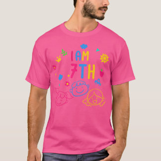 T-shirt anniversaire de enfant de 7e année Journée des enf