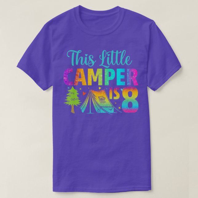 T-shirt Anniversaire de enfant de camping 8 ans Vieux Camp (Design devant)