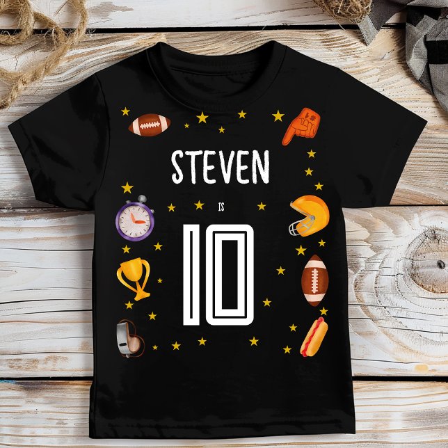 T-shirt Anniversaire de enfant de football américain (Créateur téléchargé)