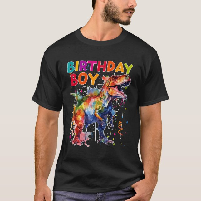 T-shirt Anniversaire de enfant Dino Dinosaur Anniversaire  (Devant)