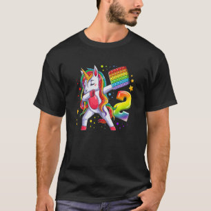 T-shirt Anniversaire de enfant fille 2 ans, Unicorne, Numé