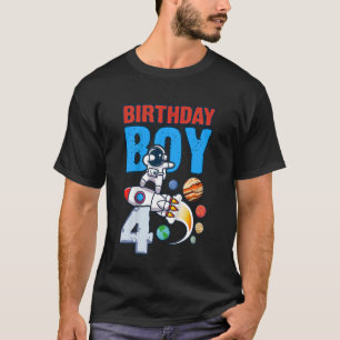 T-shirt Anniversaire de enfant Garçon 4 Ans Ancien Space R