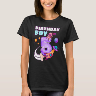 T-shirt Anniversaire de enfant Garçon 5 ans Ancienne fusée