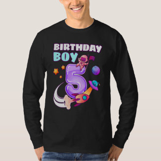 T-shirt Anniversaire de enfant Garçon 5 ans Ancienne fusée