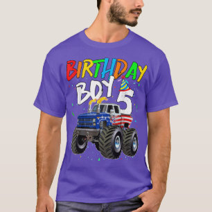 T-shirt Anniversaire de enfant garçon 5 ans Monster Truck