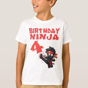 T-shirt Anniversaire de enfant Ninja - 4 ans