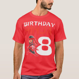 T-shirt Anniversaire de enfant Ninja 8 ans Septième annive