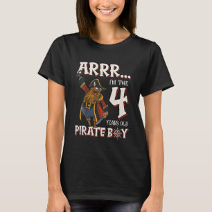 T-shirt Anniversaire de enfant Pirate Boy 4 ans petit Pira