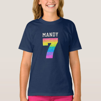 T-shirt Anniversaire de enfant Rainbow Party