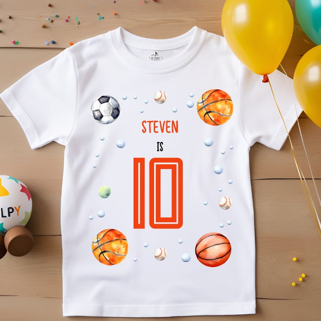 T-shirt Anniversaire de enfant sportif de balle (Créateur téléchargé)