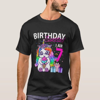 T-shirt Anniversaire de enfant Sweetie (7E Anniversaire Th
