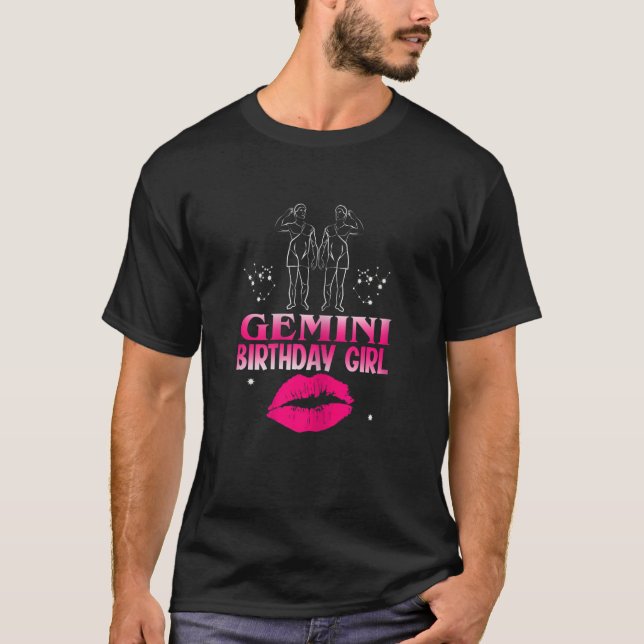 T-SHIRT ANNIVERSAIRE DE GEMINI FILLE 1 (Devant)