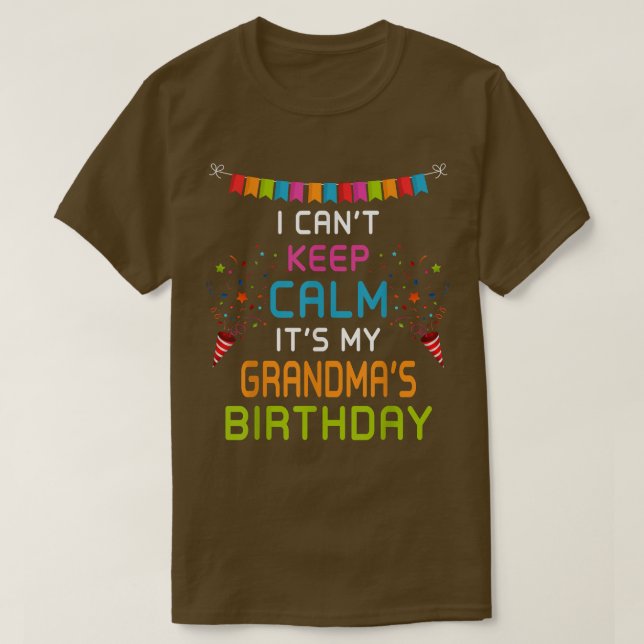 T-shirt Anniversaire de grand-mère, je ne peux pas garder  (Design devant)