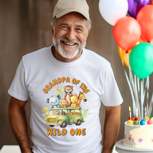 T-shirt Anniversaire de grand-père de la faune safari