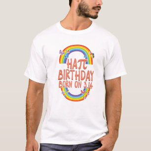 T-shirt Anniversaire De Ha-Pi Né Le 3.14 Mars 14 Math Ense