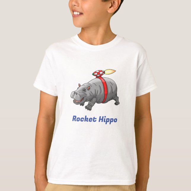 T-shirt Anniversaire de Hippo Fusée (Devant)