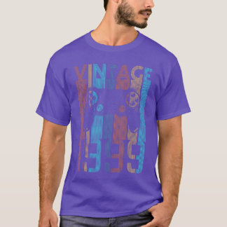 T-shirt Anniversaire de joueur de jeux vidéo vintage 1999