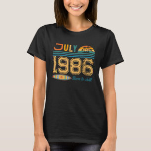 T-shirt Anniversaire de juillet année personnalisée