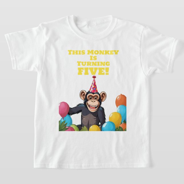 T-shirt Anniversaire de la jungle sauvage des enfants de C (Poser)