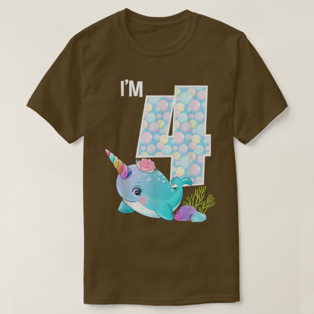 T-shirt Anniversaire De La Mer Im 4 Océan Sous-Marin Thème (Design devant)