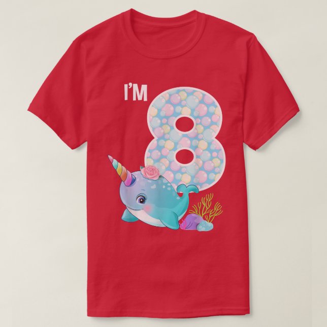 T-shirt Anniversaire De La Mer Im 8 Océan Sous-Marin Thème (Design devant)