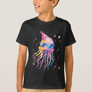 T-shirt Anniversaire de la Sirène Méduse Été Assorti