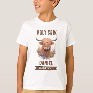 T-shirt Anniversaire de la vache Highland