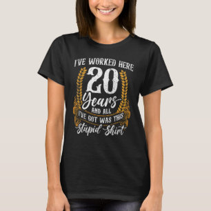 T-shirt Anniversaire De L'Employé 20 Ans De Service